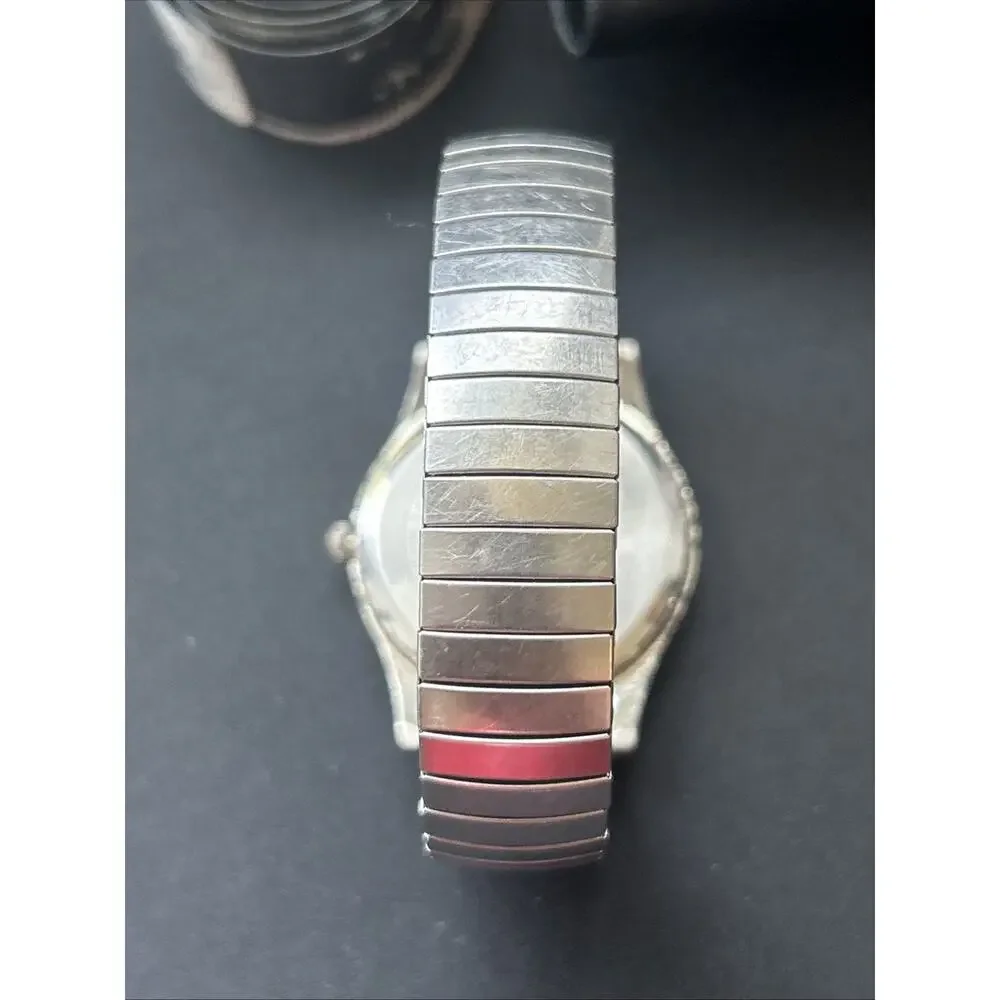 Acqua Silver Tone Stretch Band Quartz Watch